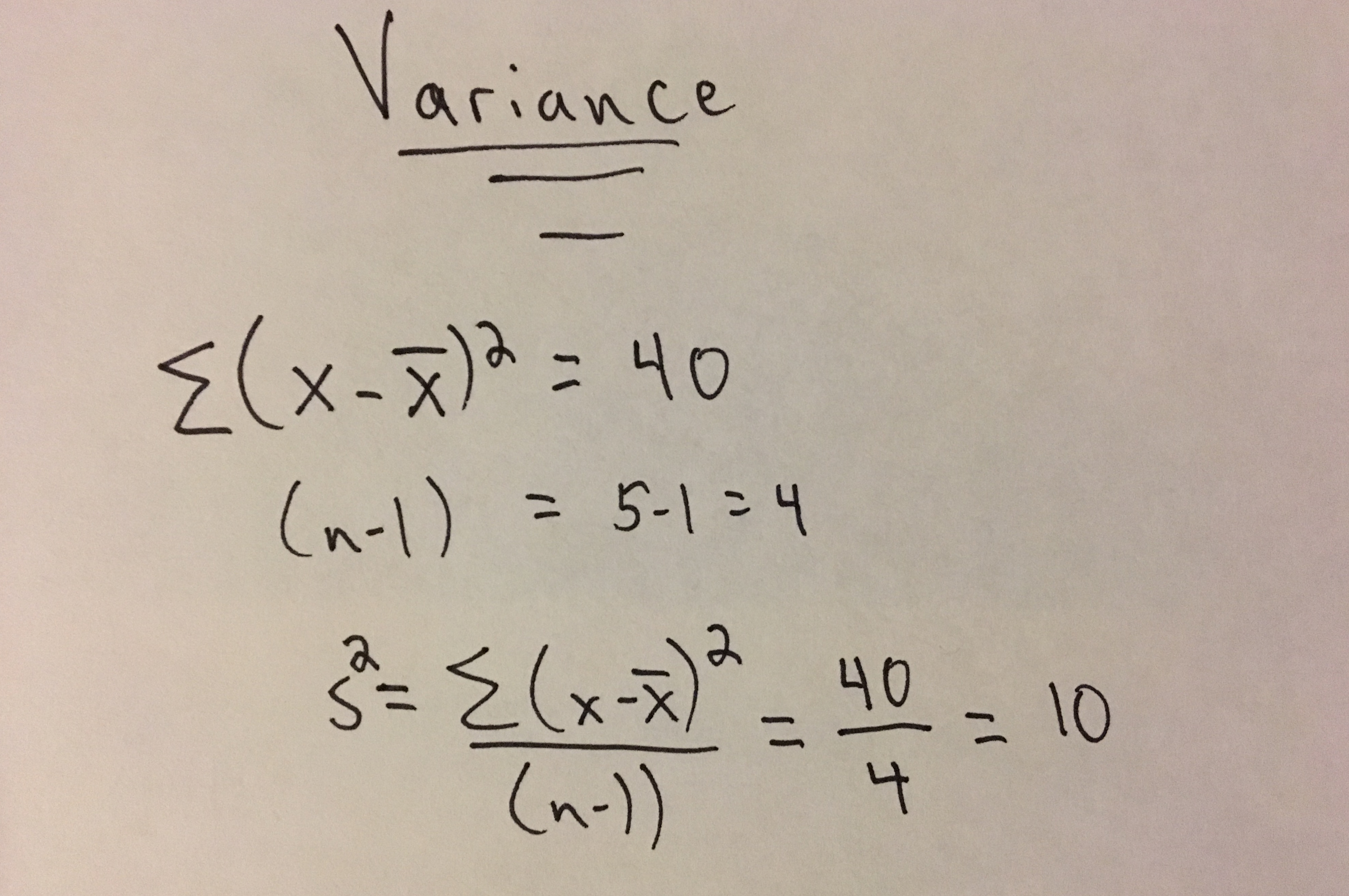 Variance example page 2